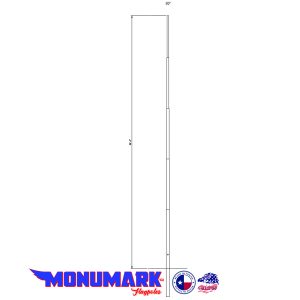90' Monumark™ Flagpole