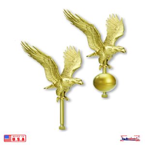 Gold Eagle Ornament | External or Internal Halyard Flagpole