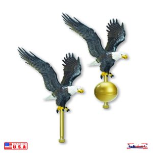 Natural Tone Eagle Ornament | External or Internal Halyard Flagpole