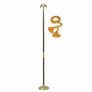 8' Indoor Presentation Flagpole (Eagle Top)