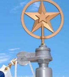 Texas Star Ornament | External or Internal Halyard Flagpole
