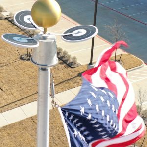 360 LED Solar Flagpole Light