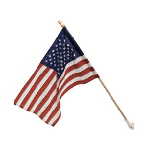 Wooden Anti-Wrap US Flag Kit-Blonde Wood Pole
