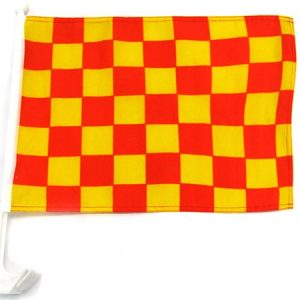 Red & Yellow Checkered Car Flag