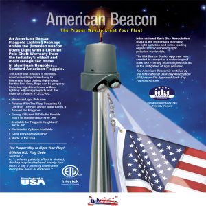 American Beacon with U.S. flag flying