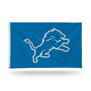 Blue flag with a white outline of a lion in a dynamic pose.