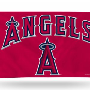 Red fabric with the word 'ANGELS' and a stylized 'A' logo with a halo.