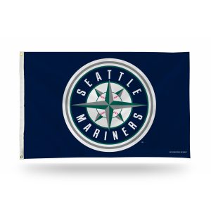 Seattle Mariners logo on a navy blue background.