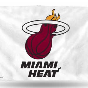 Miami Heat logo with a flaming basketball and hoop.