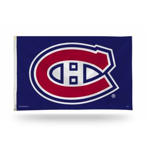 Montreal Canadiens NHL hockey team flag with logo.