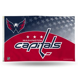 Washington Capitals NHL flag with team logo and stars.