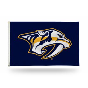 Nashville Predators hockey team logo on a flag.