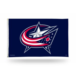 Columbus Blue Jackets hockey team logo on a dark blue background.