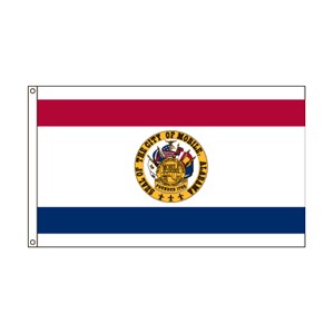 Flag of Missouri with red