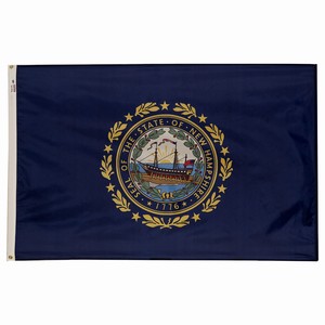 The flag of the U.S. state of New York with its state seal.