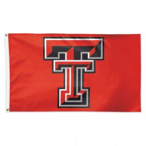 Red flag with a bold double 'T' logo in black and white.