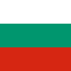 The national flag of Bulgaria with white