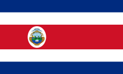 Flag of Costa Rica with blue