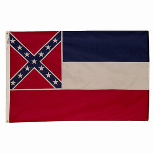 Flag of the former Confederate States of America with red