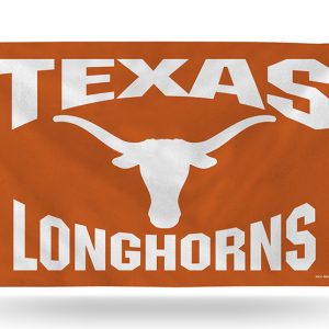 Texas Longhorns flag with iconic logo and text.