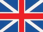 Close-up of the Union Jack flag with a blue background and red cross.